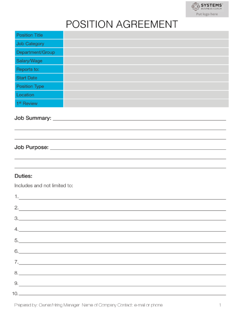 Position Agreement