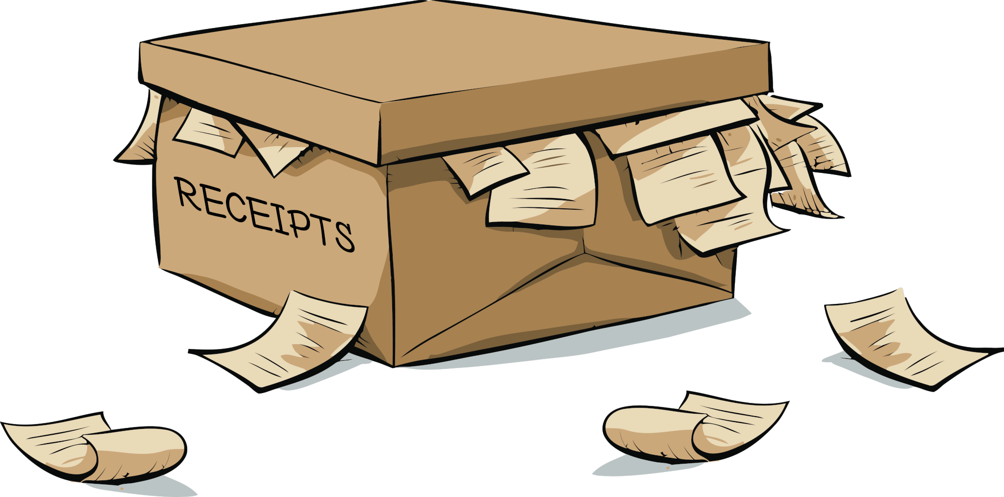 Storing receipts in shoe boxes