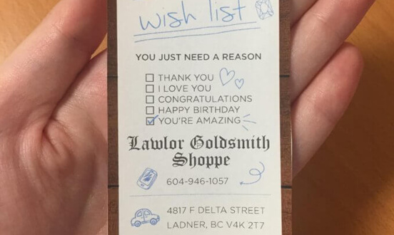 Wishlist from Lawlor Colosmith Shoppe