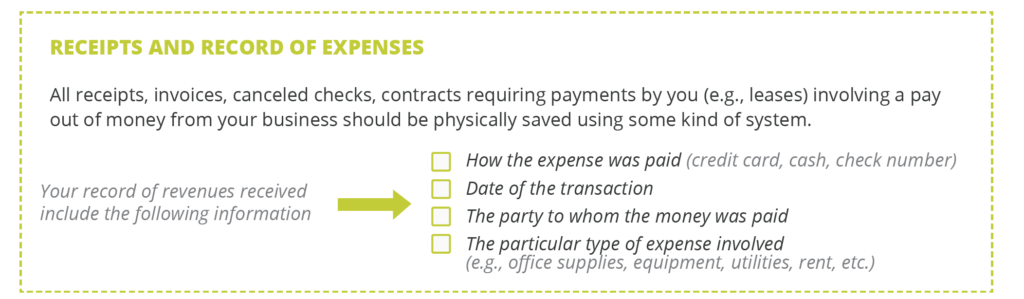 track your money by recording receipts and expenses