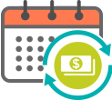 Calendar to Cash Icon