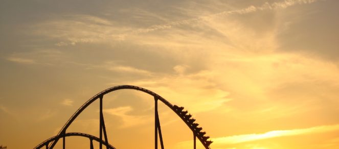 Rollercoaster in the Sunset
