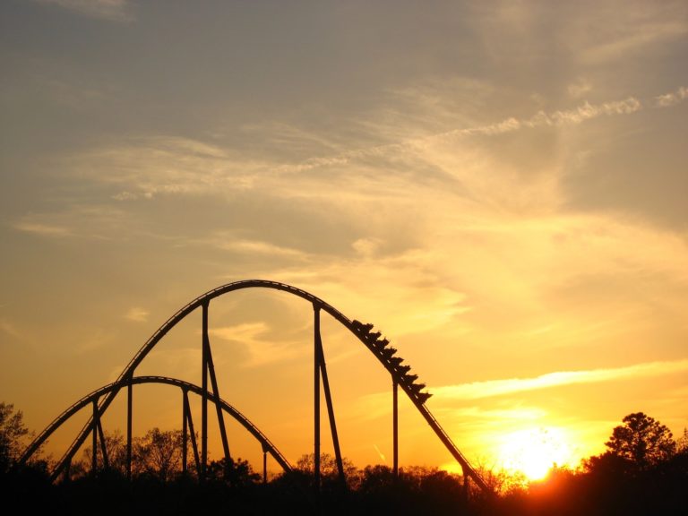 Rollercoaster in the Sunset