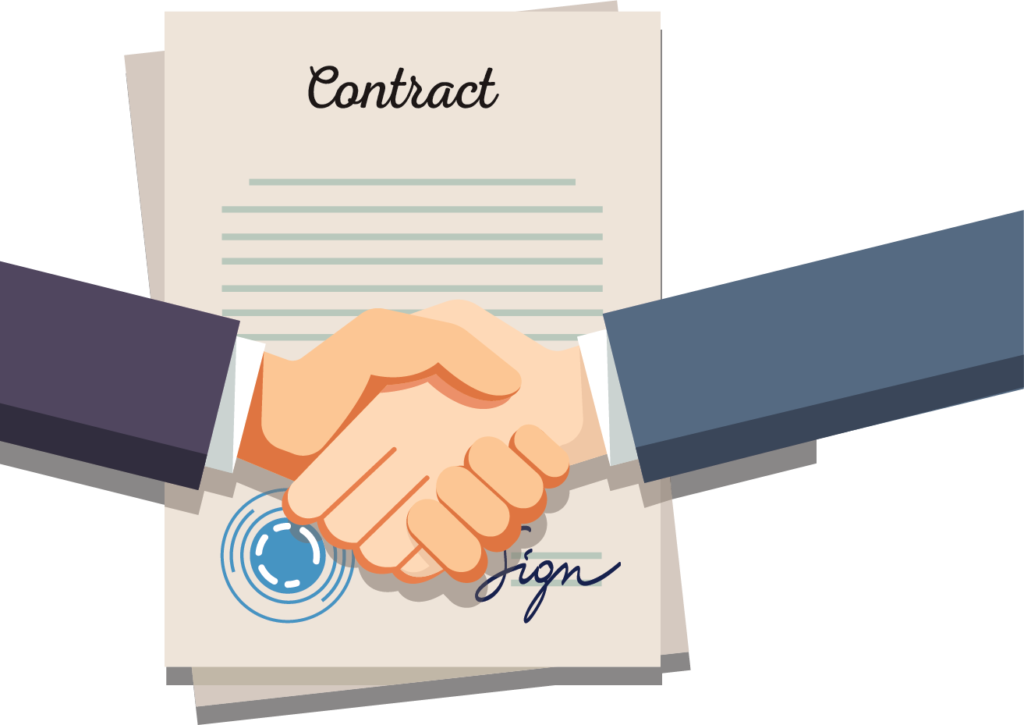 signing and writing a business partnership