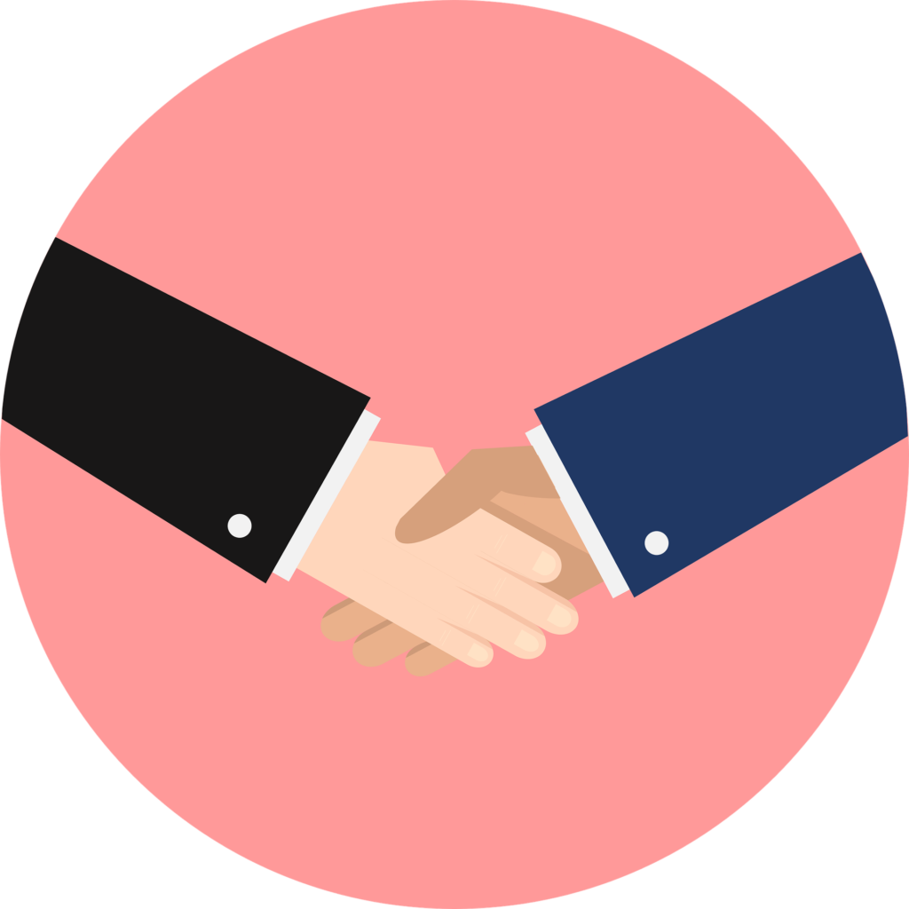 shaking on a written partnership agreement