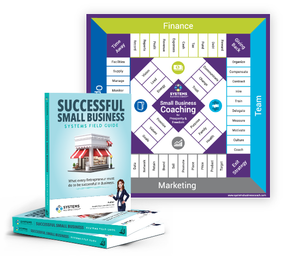 Successful Small Business Systems Field Guide with business development game board