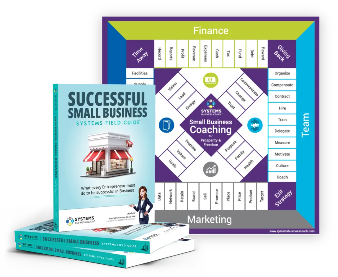 Successful Small Business Systems Field Guide with small business development game board
