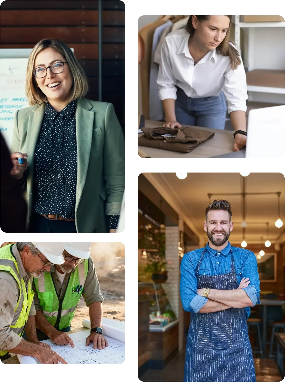 Small business owners connecting in a local business community